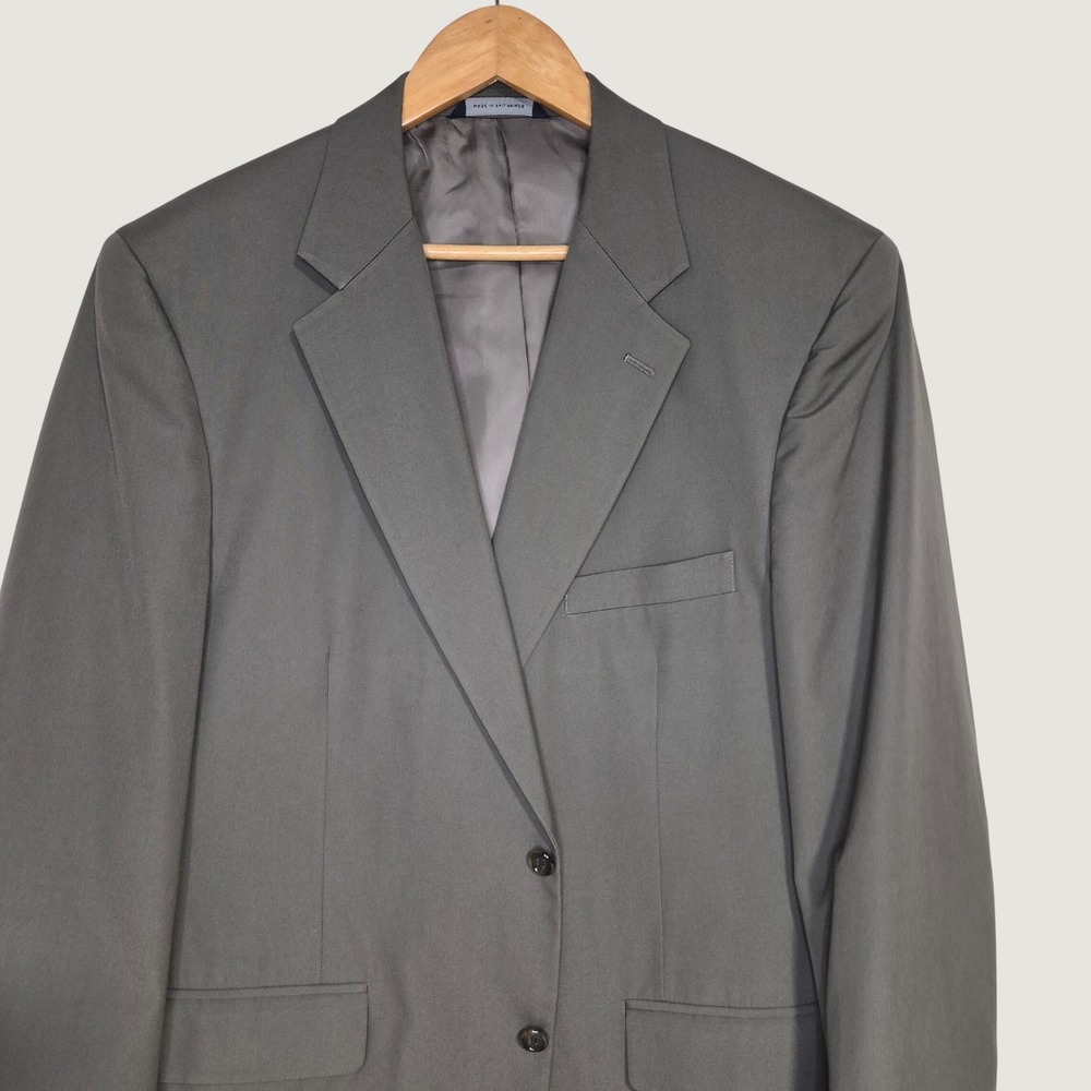 Brooks Brothers Blazer Mens 43L Olive Green Classic Heritage Cotton Blend Jacket